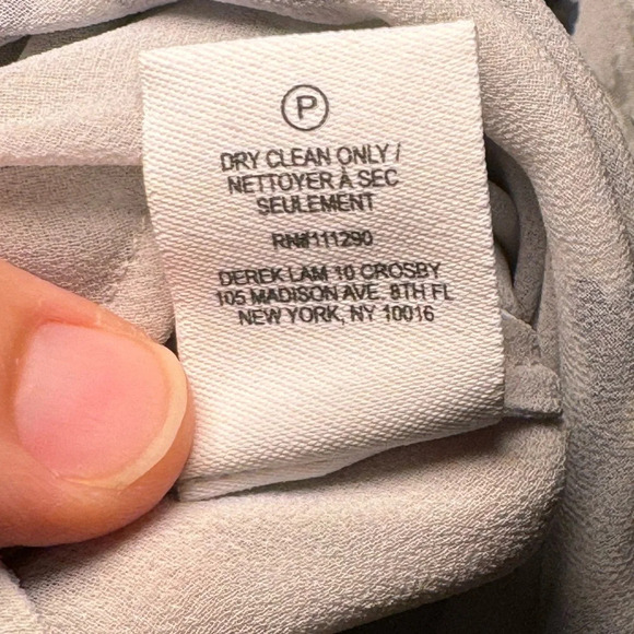 🌻 Derek Lam 10 Crosby Silk Tiered Midi Dress Lt Gray Women's sz 2 Floral Wedding - Picture 6 of 10